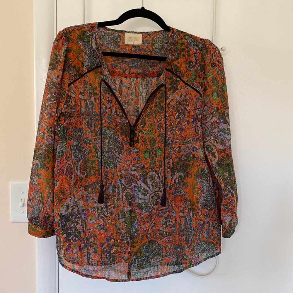 Anthropologie Floral Blouse